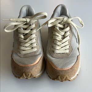 Beige and Tan Sneakers